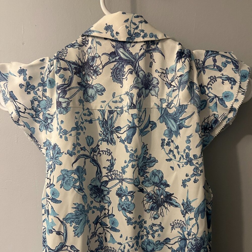 Alice + Olivia blue-and-white dress